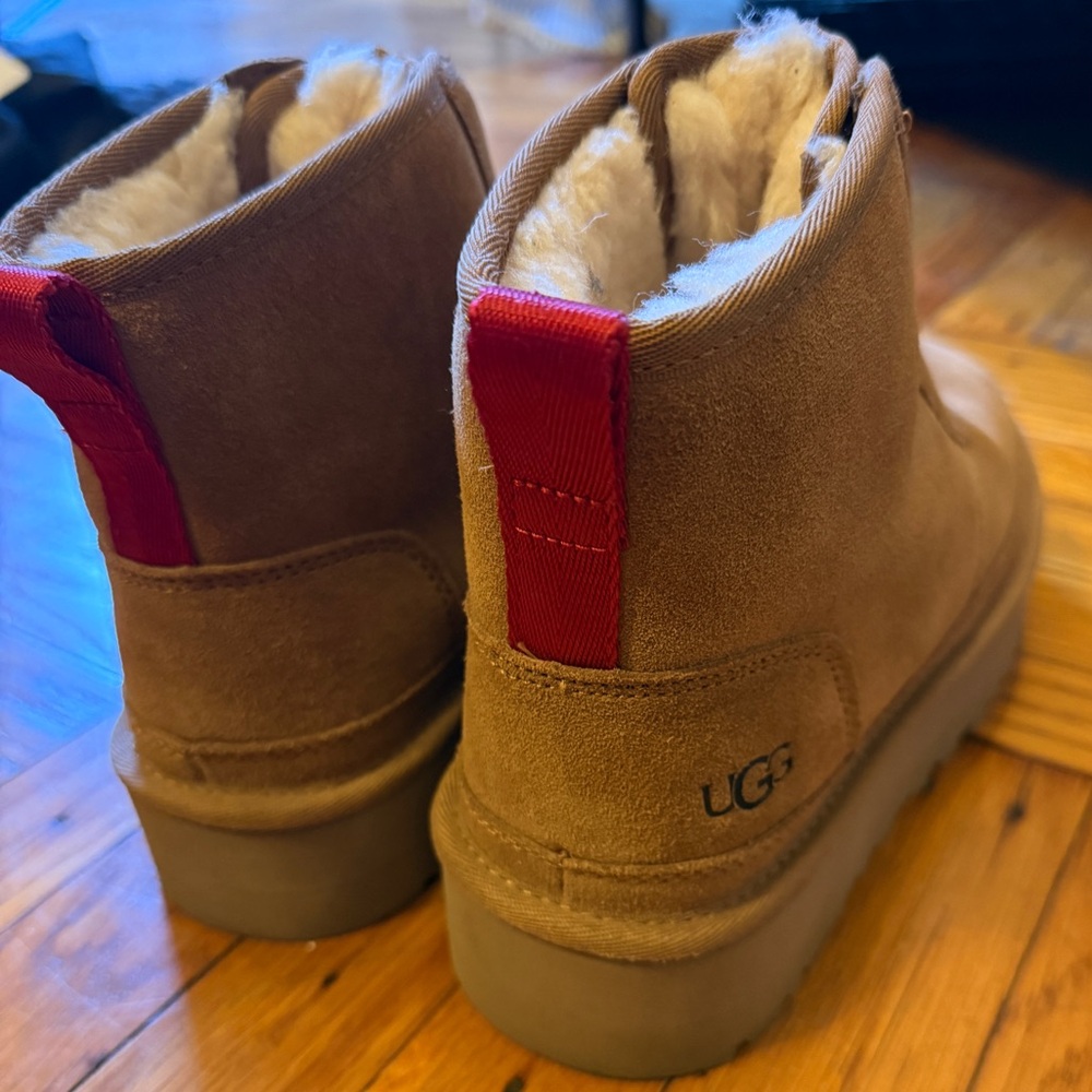 UGG Neumel Platform Zip Boots in Chestnut Size 7 - Picture 6 of 8